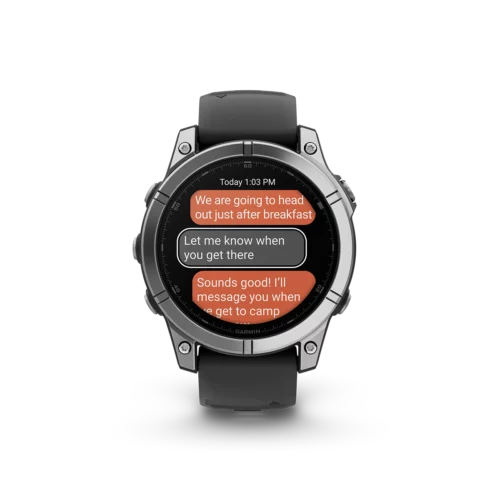 Garmin fenix E steel messenger app