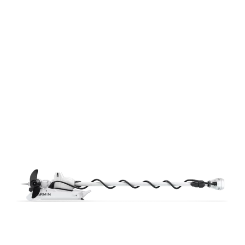 Garmin Force Kraken Trolling Motor in white, stowed