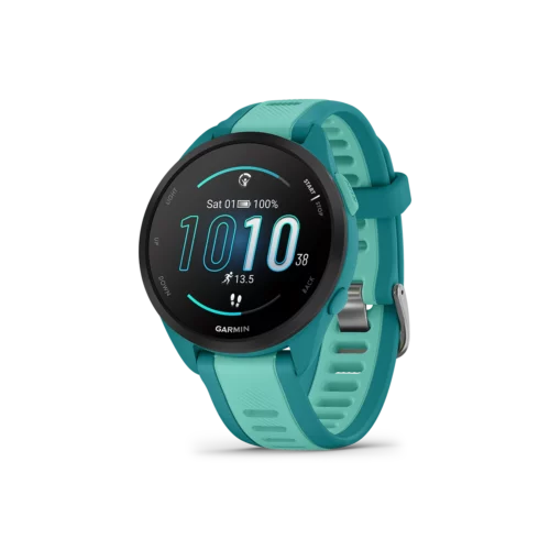Garmin Forerunner 165 Music running watch with aqua band