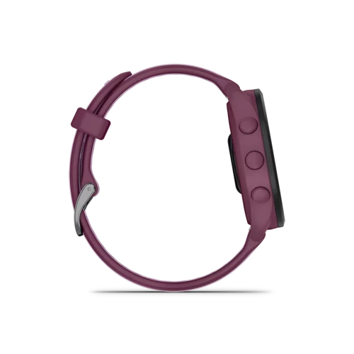 Garmin Forerunner 165 in berry right view