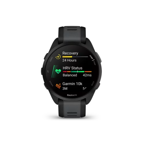 Garmin Forerunner 165 in black with glances screen