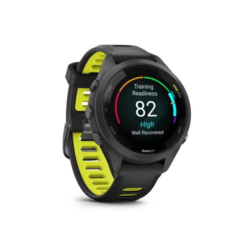 Garmin Forerunner 265S in black right angled view
