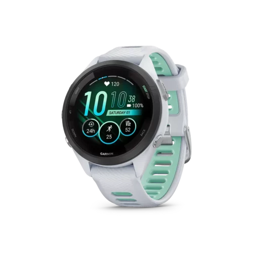 Garmin Forerunner 265S in white left angeled