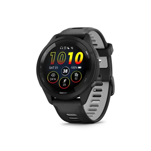 Garmin Forerunner 265 in black left angled view