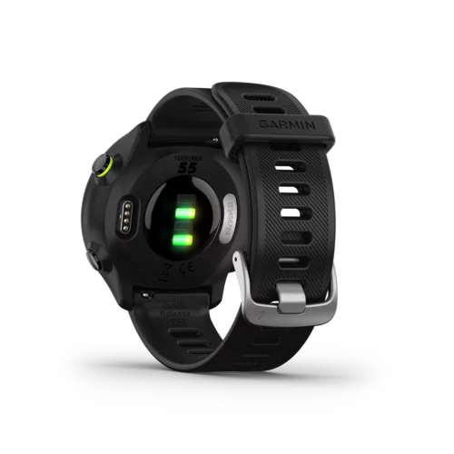 Garmin Forerunner 55 in black rear view