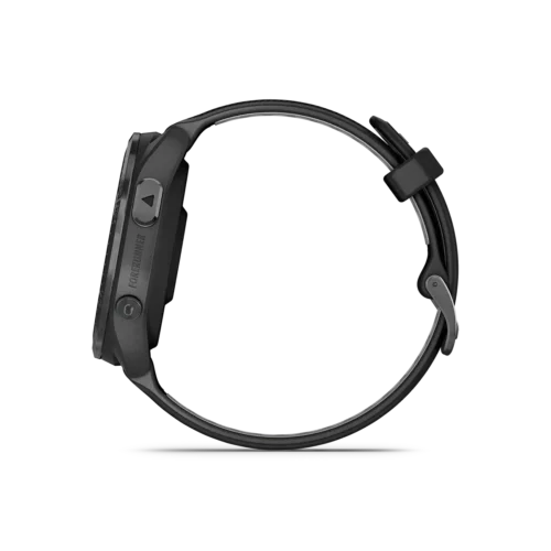 Garmin Forerunner 965 in black left side with buttons