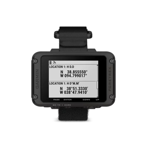 Garmin Foretrex 801 with lat long coordinates