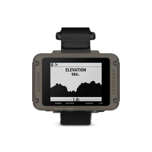 Garmin Foretrex 901 Ballistic Edition elevation page