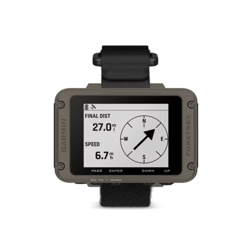 Garmin Foretrex 901 Ballistic Edition compass and other data page