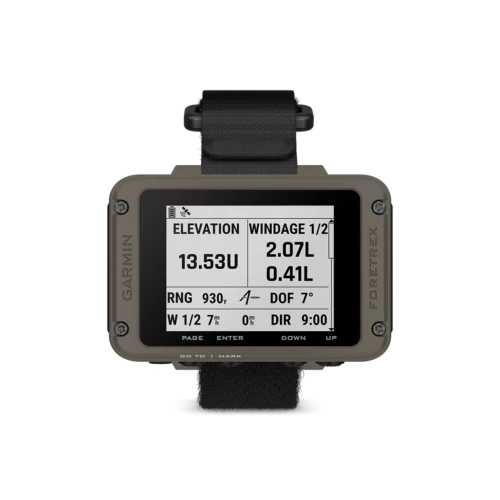 Garmin Foretrex 901 Ballistic Edition ballistics stats