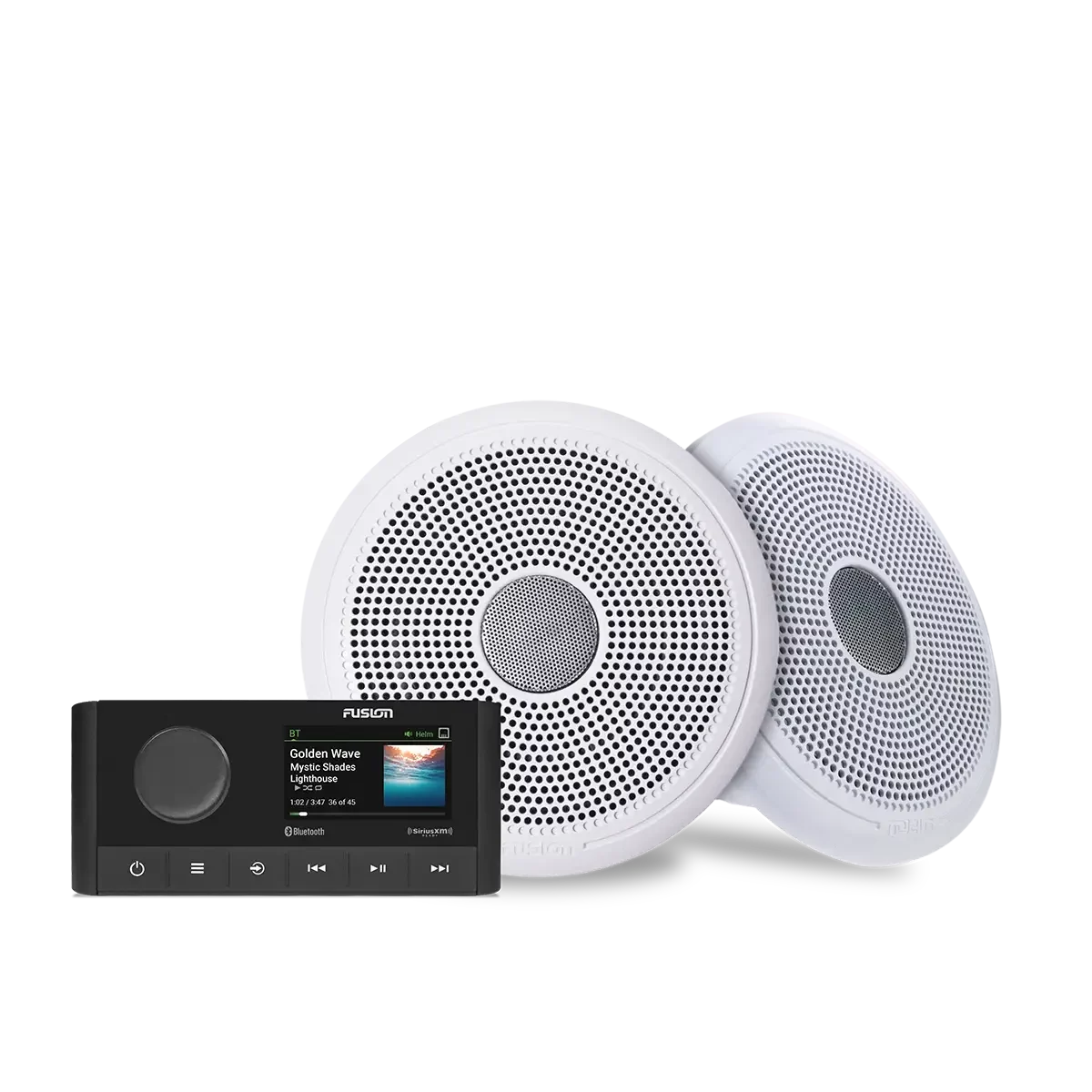 Fusion MS-RA210 Stereo and Speaker Kit with Classic speakers in white