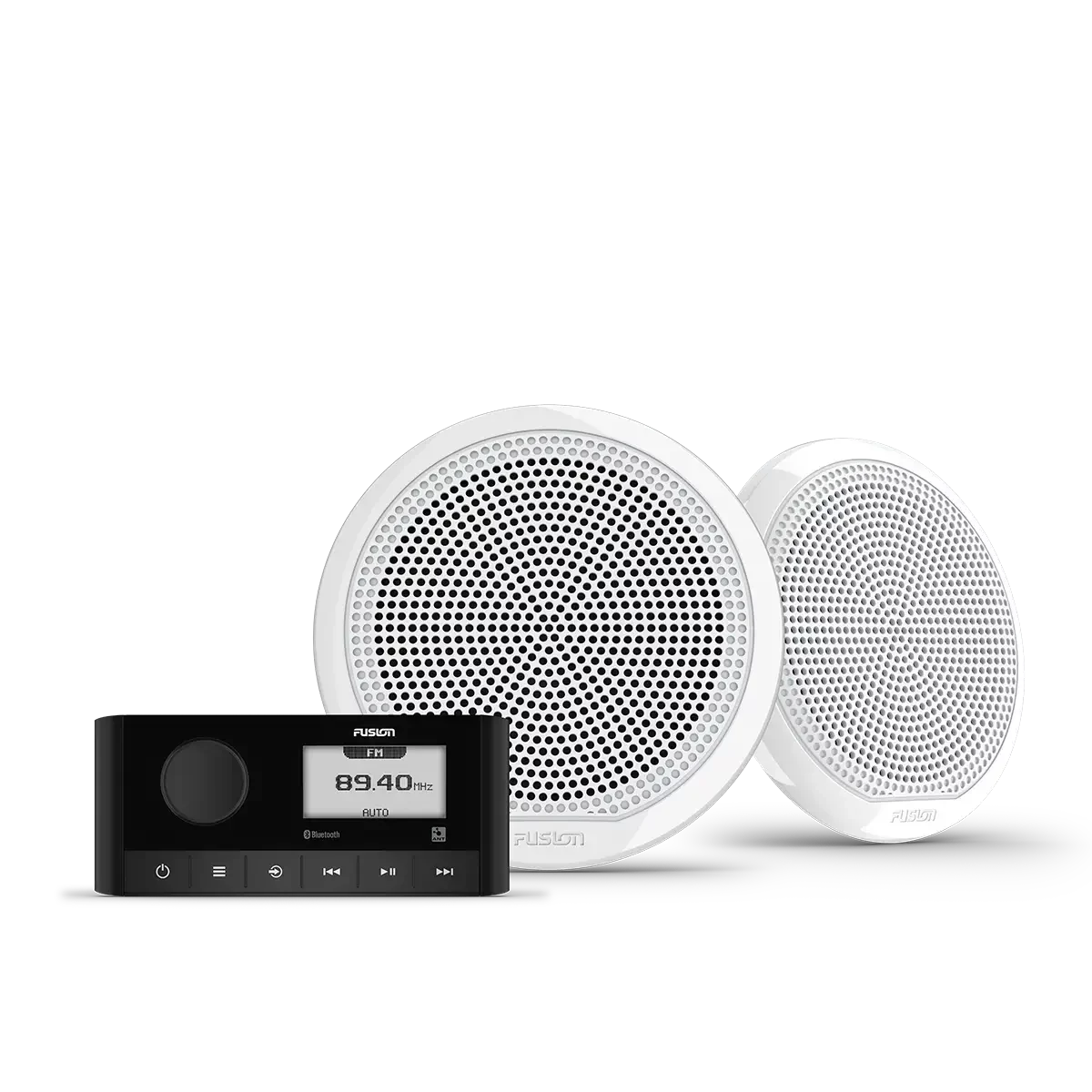 Fusion MS-RA60 Stereo and Speaker Kits EL Classic with white speakers