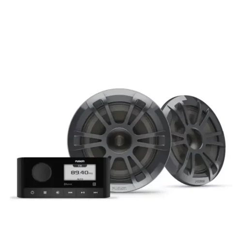 Fusion MS-RA60 Stereo and Speaker Kits EL Sports with black speakers