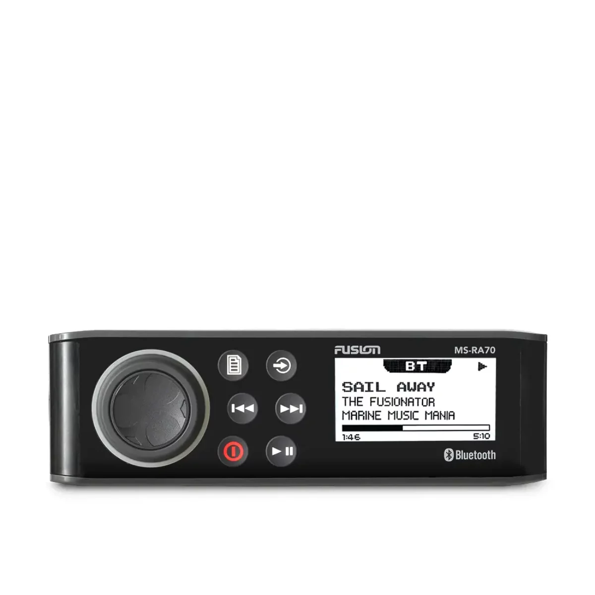 Fusion RA70 marine stereo front view