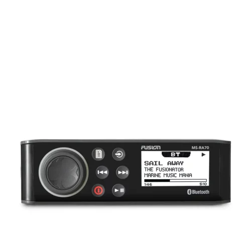Fusion RA70 marine stereo front view