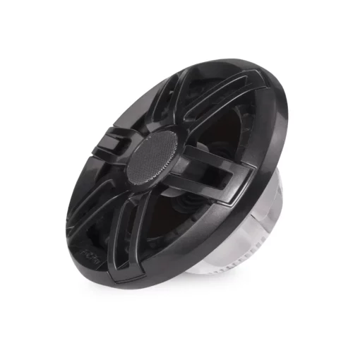 Fusion XS-F65SPGW Marine Speakers in black angled left