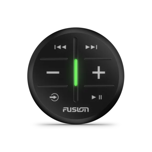 Garmin Fusion ARX Wireless Remote in black lit up