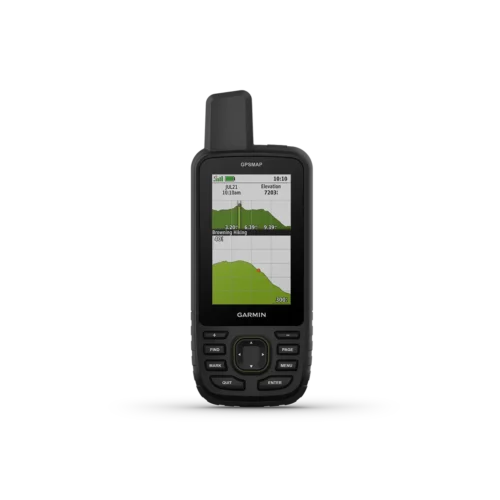 Garmin GPSMAP 67 with elevation graph screen