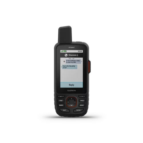 Garmin GPSMAP 67i with inReach messages screen