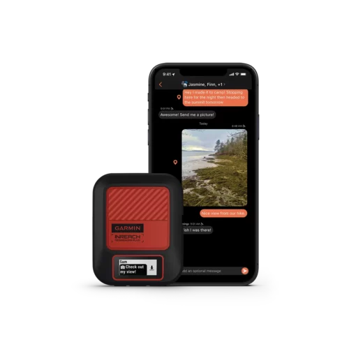 Garmin inReach Messenger Plus with phone receiving photo