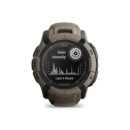 Garmin Instinct 2X Solar - Tactical Edition in coyote tan with solar intensity screen