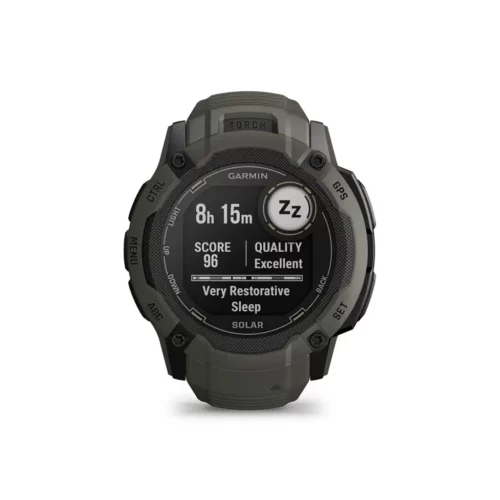 Garmin Instinct 2X Solar in moss green with sleep quality screen