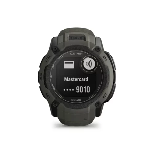 Garmin Instinct 2X Solar in moss green with GarminPay screen