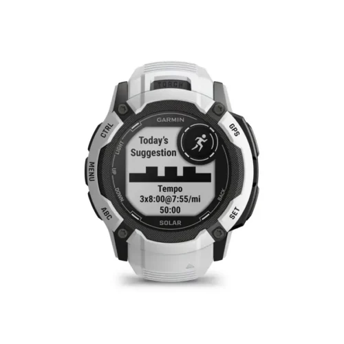 Garmin Instinct 2X Solar in whitestone with suggestions screen