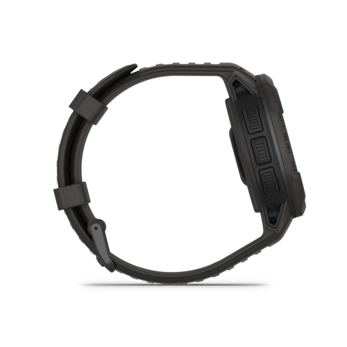 Garmin Instinct Crossover Solar in graphite right side with buttons