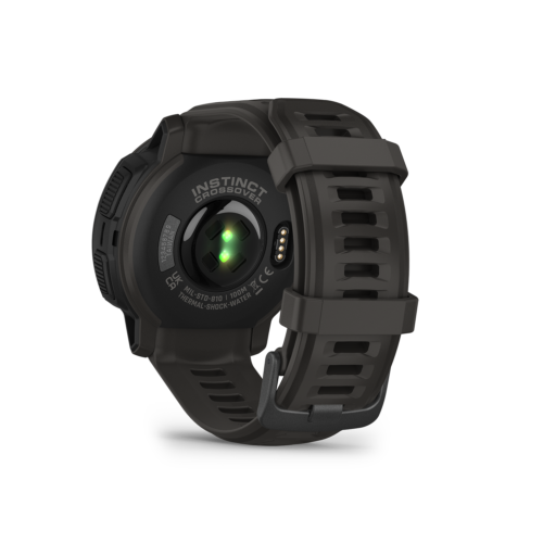 Garmin Instinct Crossover Solar in graphite rear view