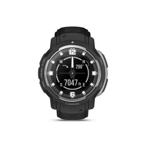 Garmin Instinct Crossover in black with elevation