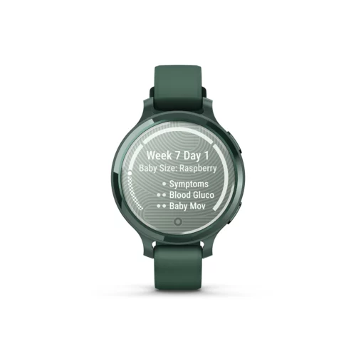 Garmin Lily 2 Active in Lunar Gold with Silver with Jasper Green with Jasper Green Silicone Band pregnancy