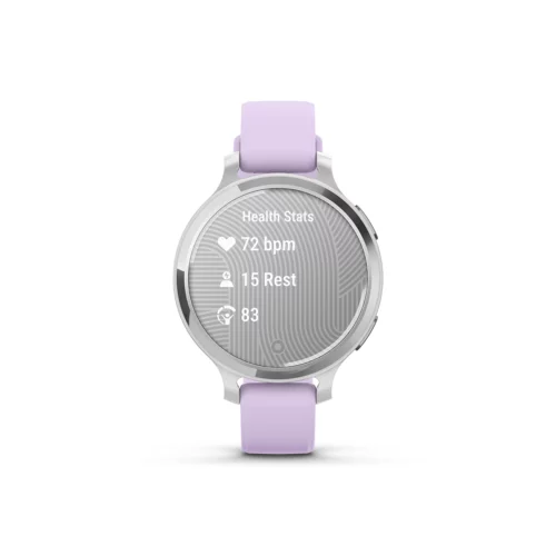 Garmin Lily 2 Active in Lunar Gold with Silver with Purple Jasmine Silicone Band health stats