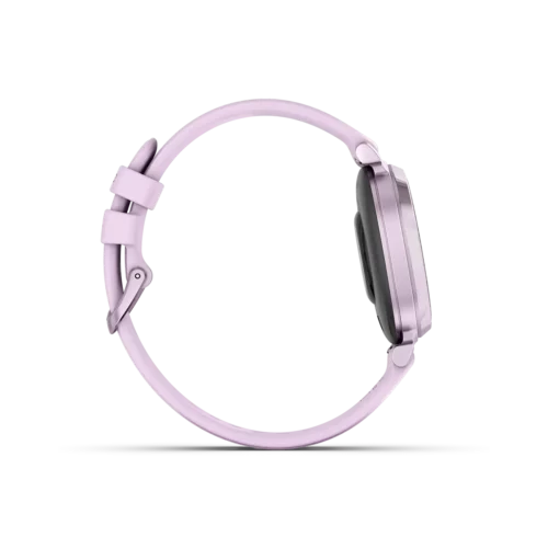 Garmin Lily 2 Metallic Lilac with Lilac Silicone Band right side