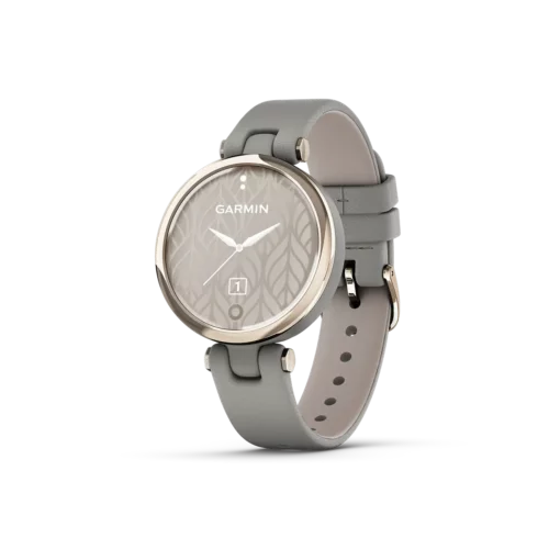 Garmin Lily Smartwatch & Fitness Tracker with Grey leather band