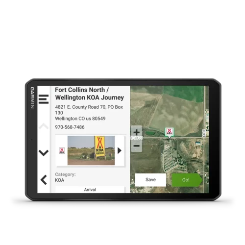 Garmin RV 895 with camp ground info