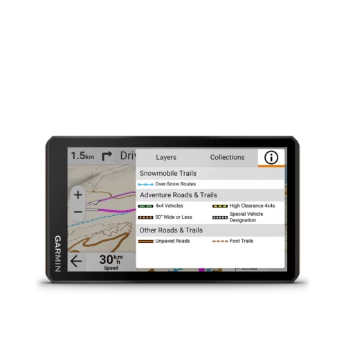 Garmin Tread 2 with active snowmobile trail