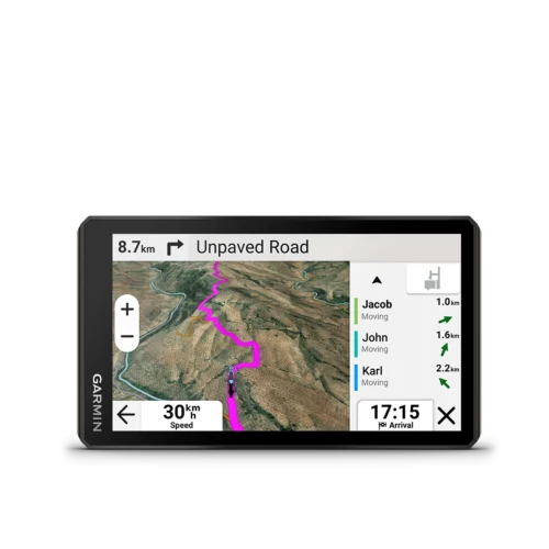 Garmin Tread 2 with group ride active route