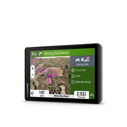 Garmin Tread 2 with vehicle profile on map