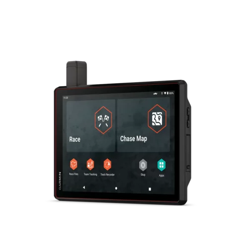 Garmin Tread XL Baja Chase angled left with home page screen