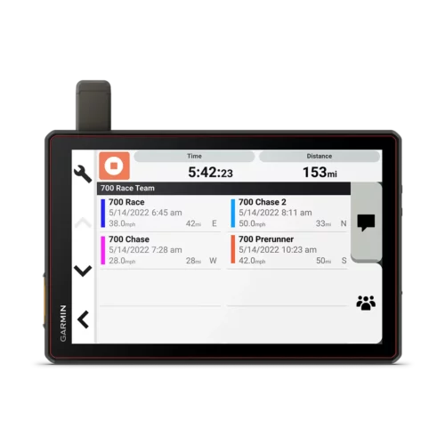 Garmin Tread XL Baja Chase with race teams page