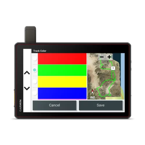 Garmin Tread XL Baja Chase with choosing track color screen