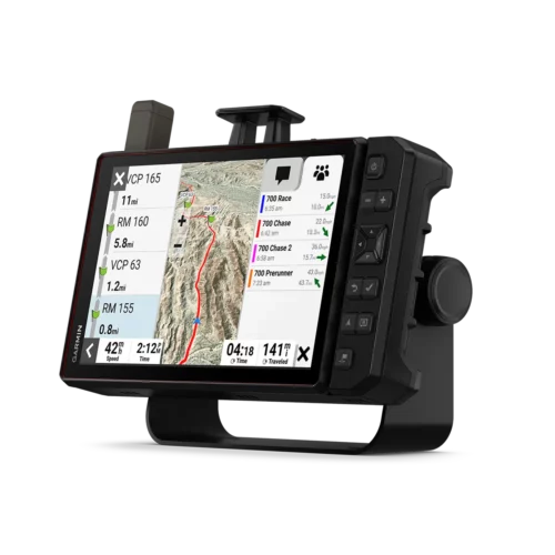 Garmin Tread XL Baja Race angled left with teams and routes