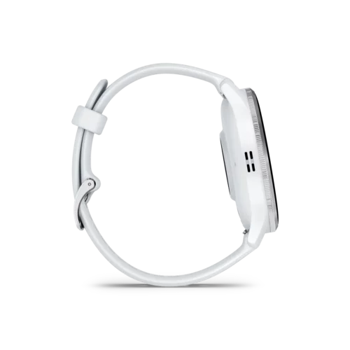 Garmin Venu 3 in white right side vuew