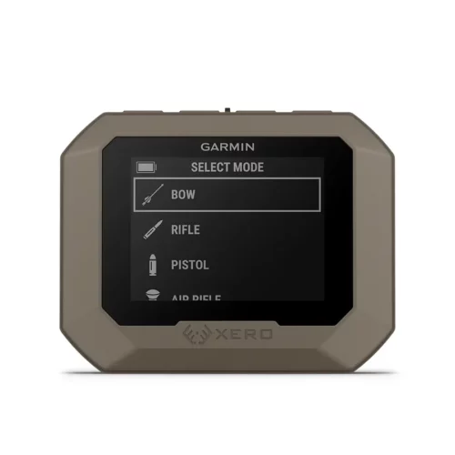 Garmin Xero C1 Pro ballistic chronograph weapon selection screen