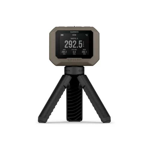 Garmin Xero C1 Pro chronograph for shooting on tripod with shot data