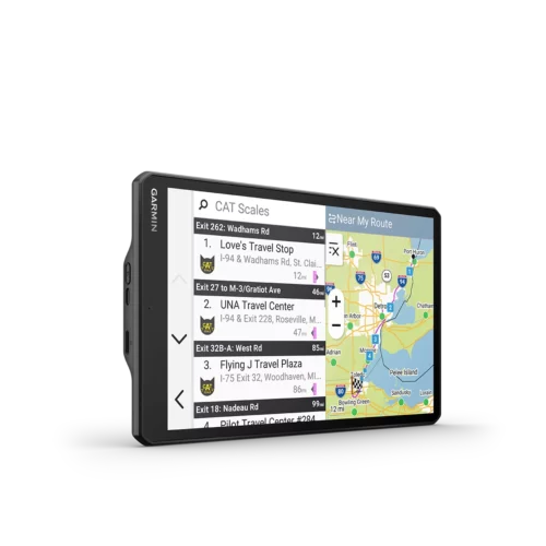 Garmin dezl OTR1020 cat scales search