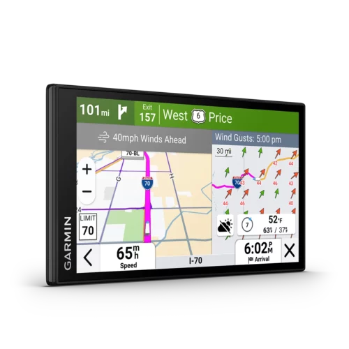 Garmin dezl OTR620 wind speed map tool