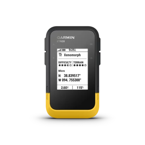 Garmin eTrex SE with geocache info screen