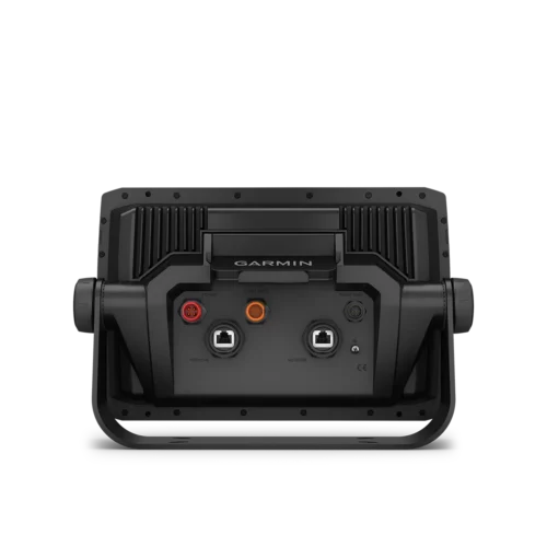 Garmin ECHOMAP Ultra 2 10” back view with connections, part of LiveScope fishing bundle